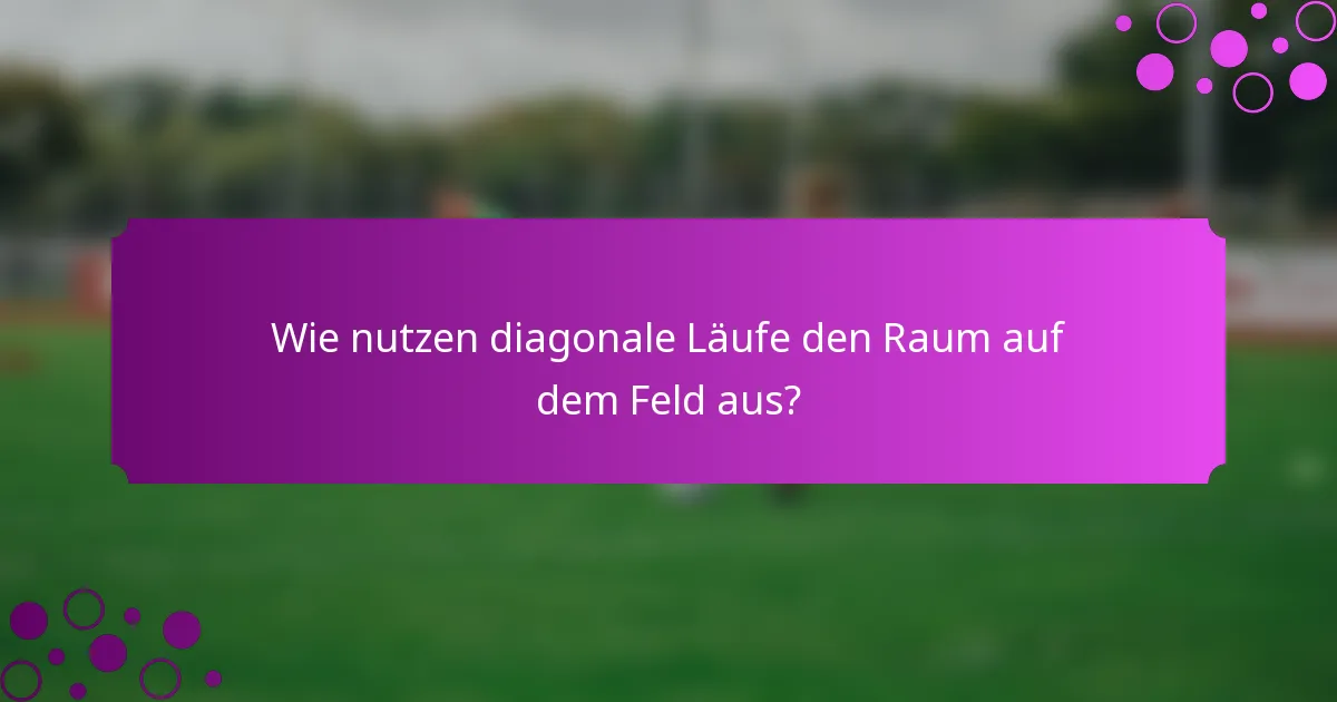 Wie nutzen diagonale Läufe den Raum auf dem Feld aus?